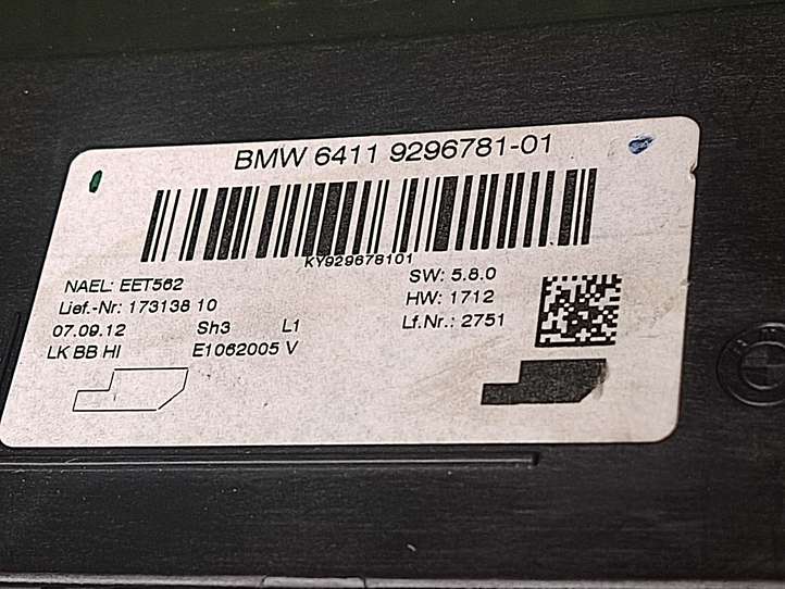 BMW 3 F30 F35 F31 (2012 - 2018)  9296781 Блок управления кондиционера воздуха / климата/ печки (в салоне)