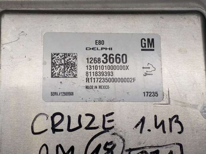 Chevrolet Cruze II (2016 - )  12683660 Блок управления двигателя
