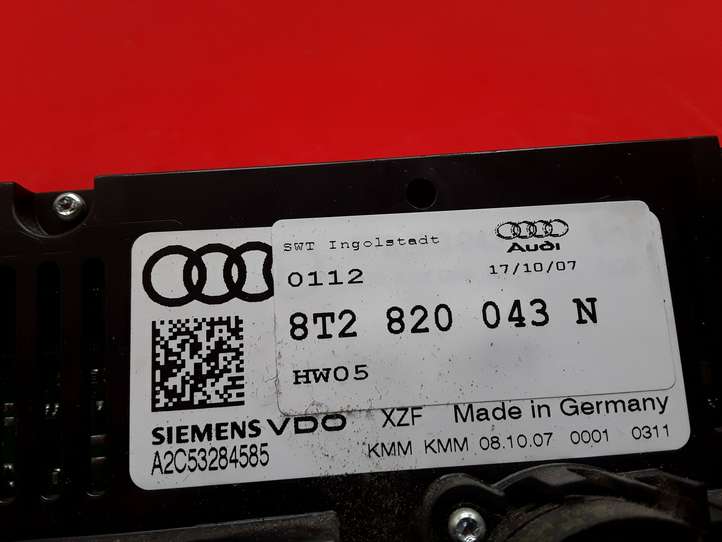 Audi A5 (2007 - 2011)  8T2820043N Блок управления кондиционера воздуха / климата/ печки (в салоне)