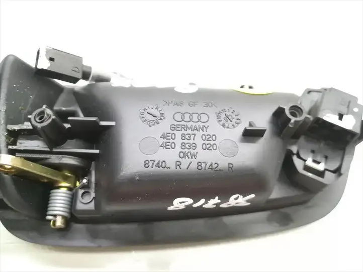 Audi A8 S8 D3 4E (2002 - 2005) 4E0839020 Внутренняя ручка задней двери — фото 5