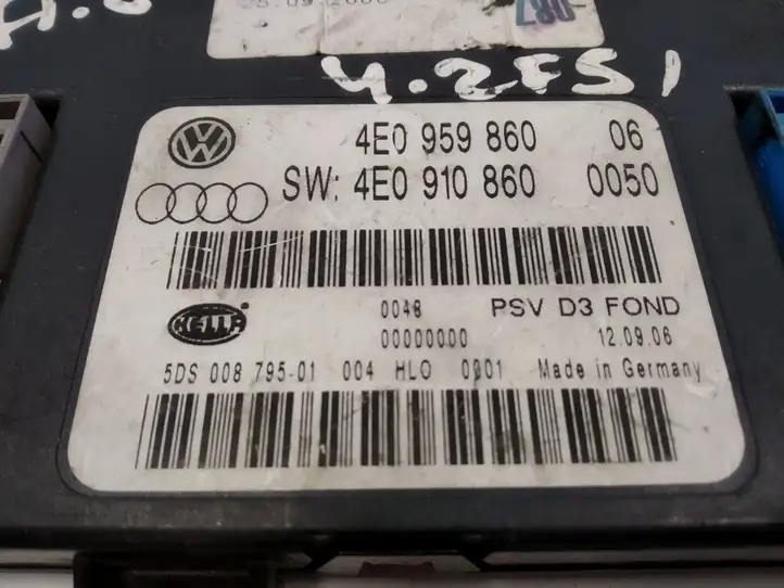 Audi A8 S8 D3 4E (2005 - 2007) 4E0959860 Модуль комфорта — фото 3
