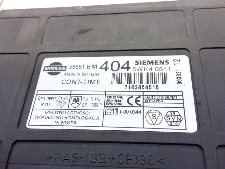 Nissan Almera N16 (2000 - 2010)  28551BM404 Mодуль kомфортa