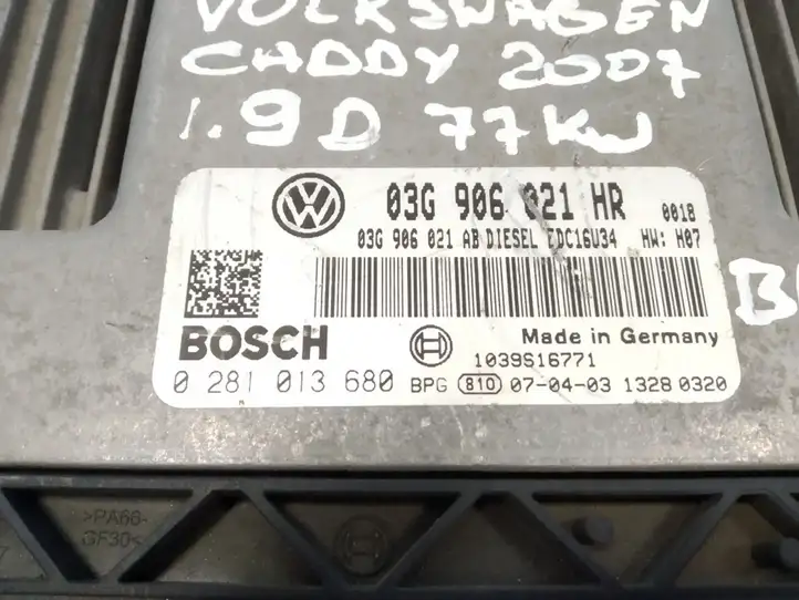 Volkswagen Caddy (2004 - 2010) 03G906021HR Блок управления двигателем (ЭБУ) — фото 4