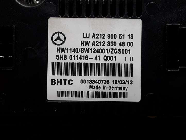 Mercedes-Benz E W212 (2009 - 2016)  A2129005118 Блок управления кондиционера воздуха / климата/ печки (в салоне)