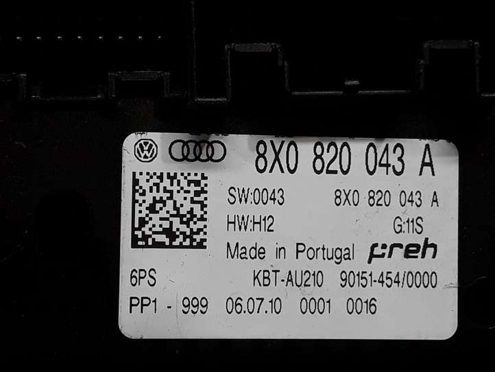 Audi A1 (2010 - 2014)  8X0820043A Блок управления кондиционера воздуха / климата/ печки (в салоне)