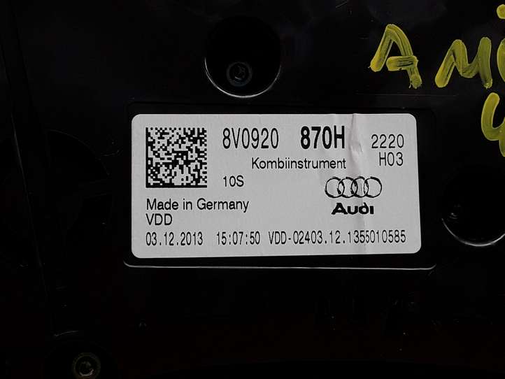 Audi A3/S3 8V (2012 - 2016)  8V0920870H Спидометр (приборный щиток)