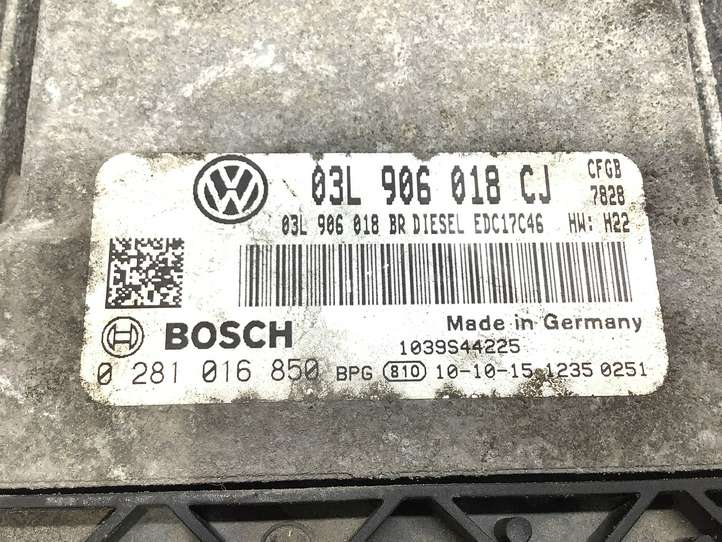 Skoda Superb B6 (3T) (2008 - 2015)  03L906018CJ Блок управления двигателя