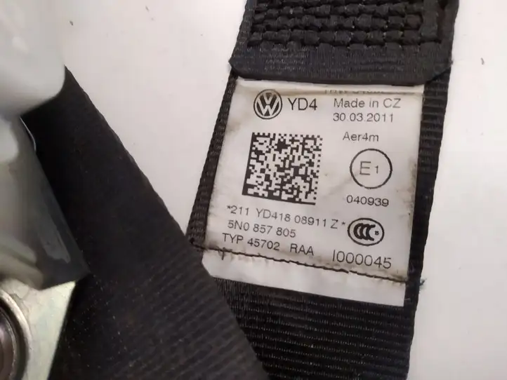 Volkswagen Tiguan (2007 - 2011) 5N0857805 Задний ремень безопасности — фото 6