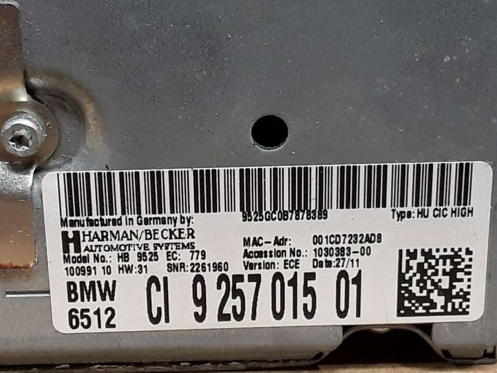 BMW X3 F25 (2010 - 2017)  9257015 Радио/ проигрыватель CD/DVD / навигация