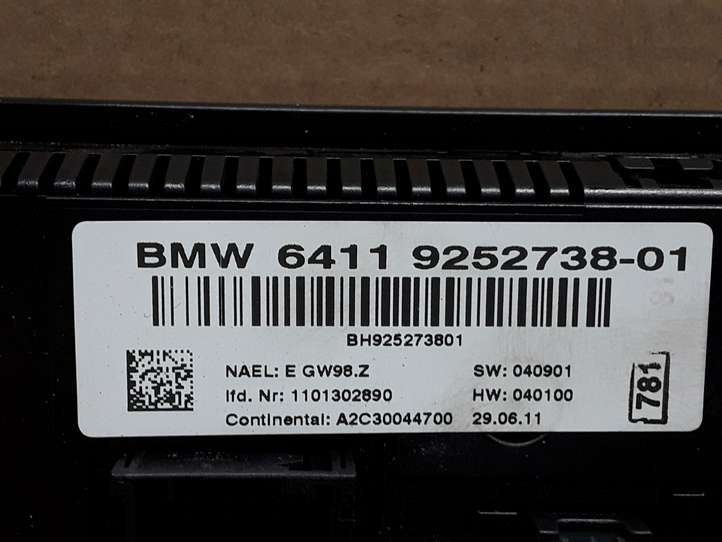 BMW X3 F25 (2010 - 2017)  9252738 Блок управления кондиционера воздуха / климата/ печки (в салоне)