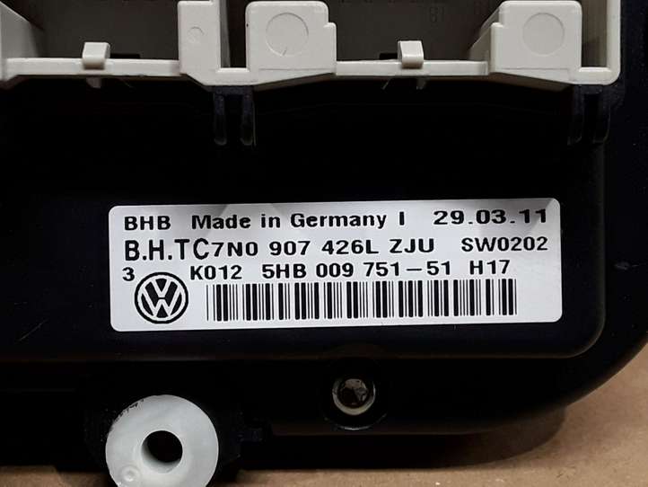 Volkswagen Golf VI (2009 - 2013)  7N0907426L Блок управления кондиционера воздуха / климата/ печки (в салоне)
