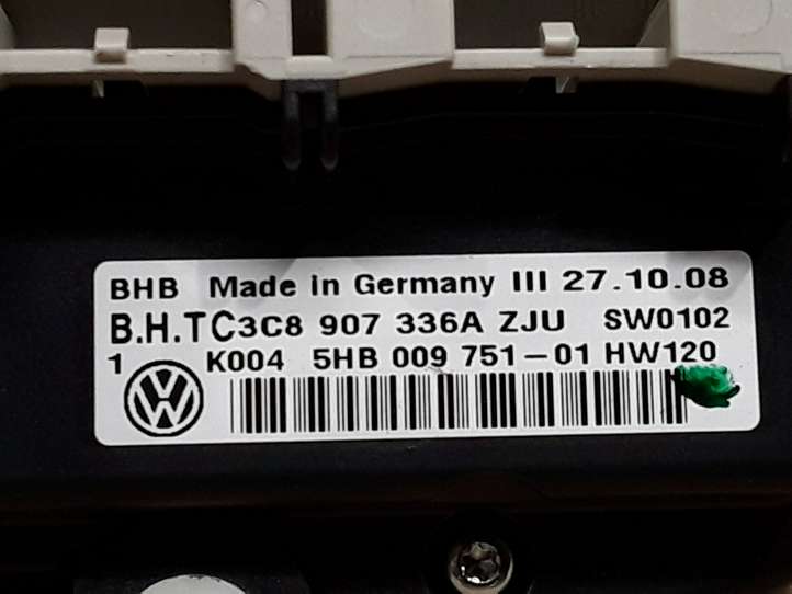 Volkswagen Golf VI (2009 - 2013)  3C8907336A Блок управления кондиционера воздуха / климата/ печки (в салоне)