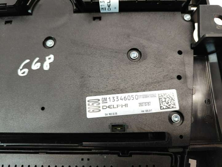 Opel Astra (2009 - 2012)  13346092 Блок управления кондиционера воздуха / климата/ печки (в салоне)