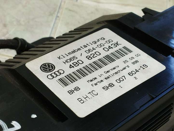 Audi A6 (1997 - 2001)  4B0820043K Блок управления кондиционера воздуха / климата/ печки (в салоне)
