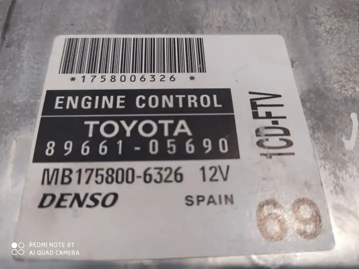 Toyota Avensis T250 (2003 - 2006) 8966105690 Блок управления двигателем (ЭБУ) — фото 4