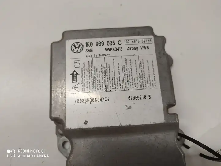 Volkswagen Golf V (2003 - 2009) 1K0909605C Блок управления SRS — фото 3