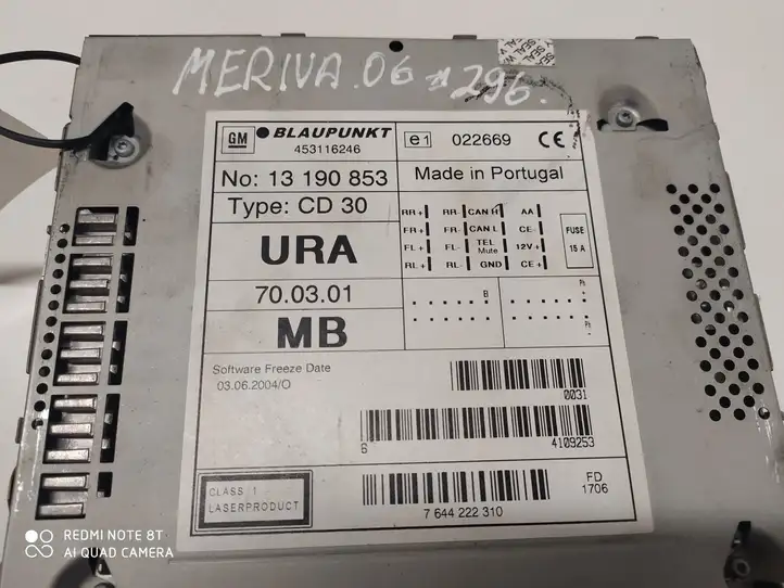 Opel Meriva A (2002 - 2006) 13190853 Магнитола / мультимедийная система — фото 2