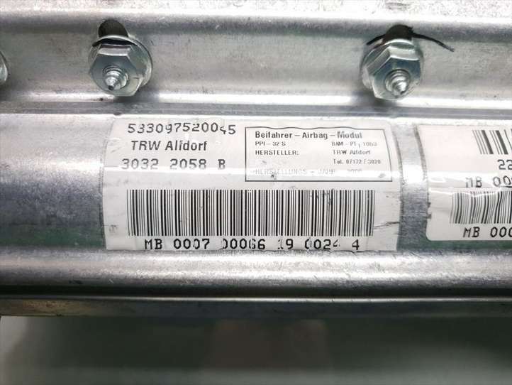 Mercedes-Benz S W220 (1998 - 2006)  2208601705 Подушка безопастности пассажира