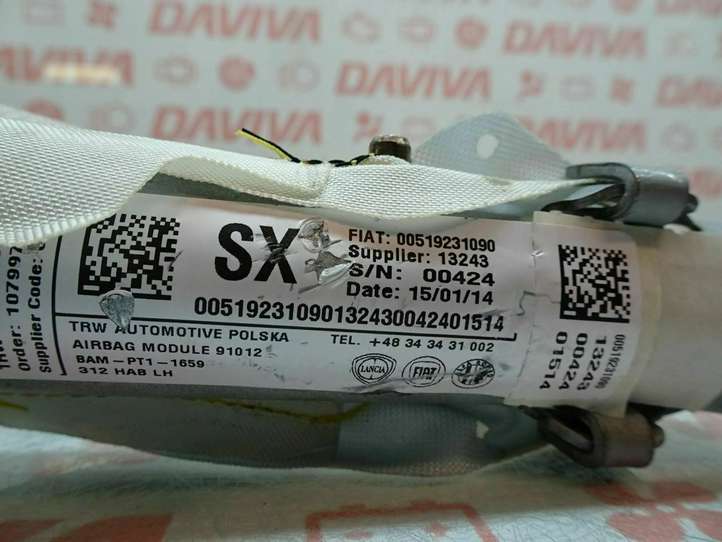 Fiat 500 (2008 - 2015)  519231090 Звукоизоляция крыши