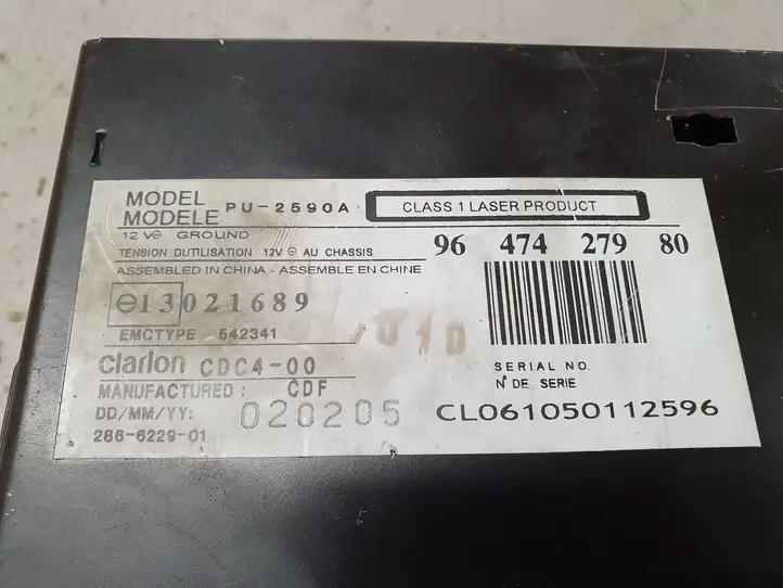 Citroen C4 I Picasso (2006 - 2013) 9647427980 CD/DVD чейнджер — фото 2