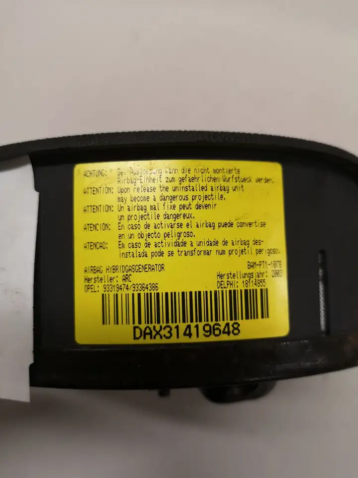 Opel Meriva A (2002 - 2006) 93319474 Подушка безопасности руля — фото 2