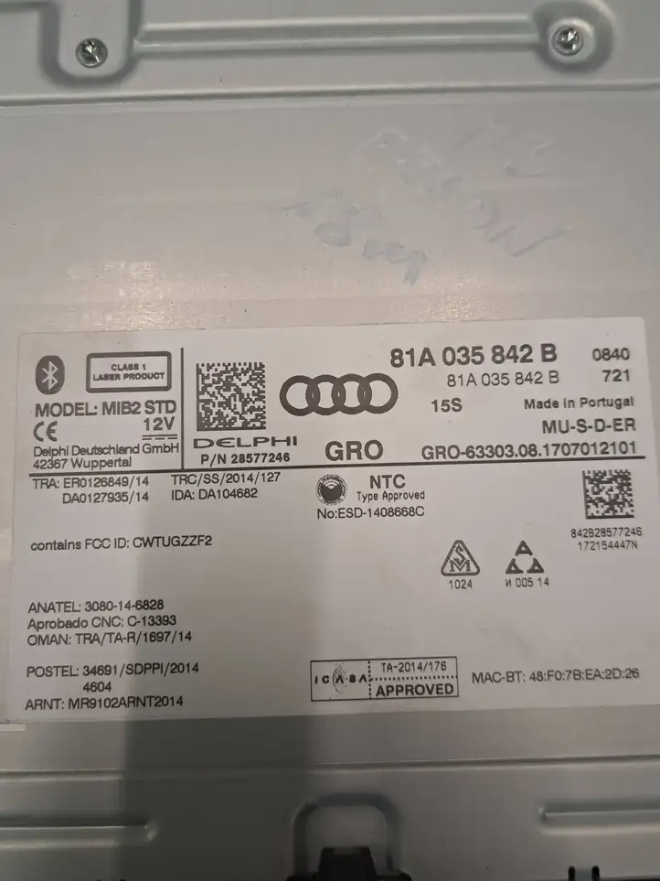 Audi A3/S3 8V (2016 - 2020) 81A035842B CD/DVD чейнджер — фото 5