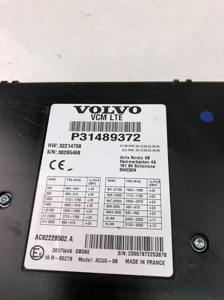 Volvo XC90 (2014 - 2019) P31489372 Прочие блоки управления — фото 4