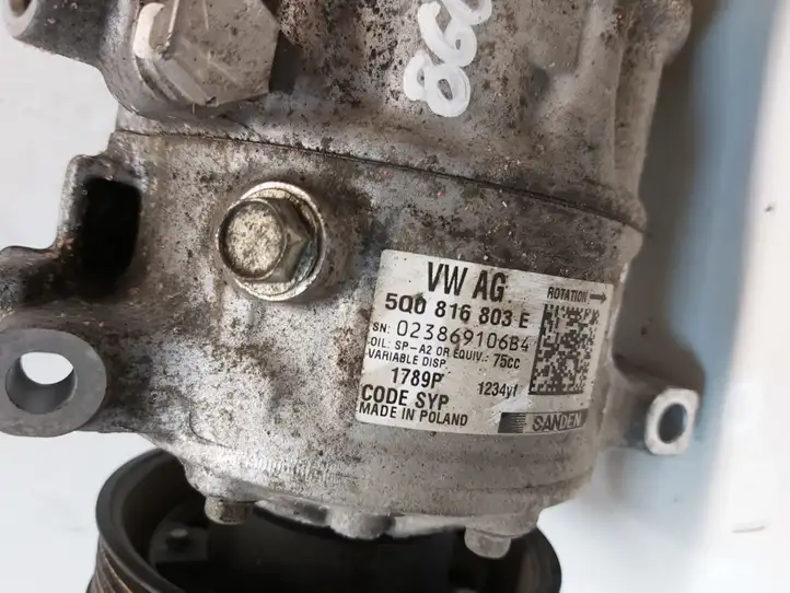 Skoda Rapid (NH) (2012 - 2019) 5Q0816803E Компрессор (насос) кондиционера воздуха — фото 5