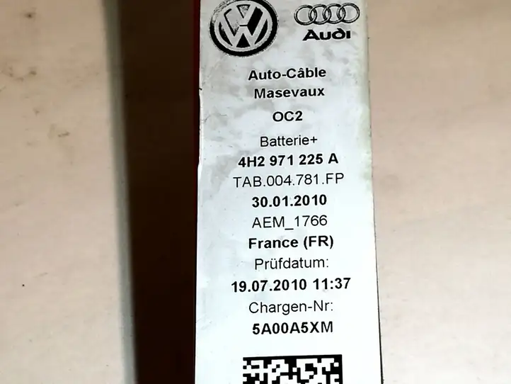 Audi A8 S8 D4 4H (2010 - 2014) 4H2971225A Плюсовой провод аккумулятора — фото 2
