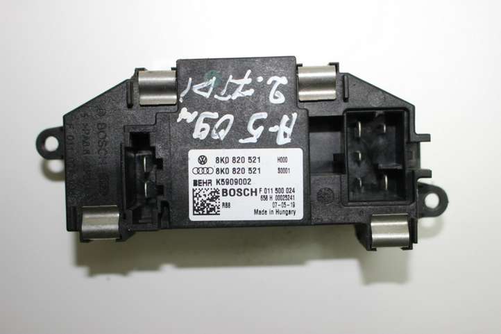Audi A5 (2007 - 2011)  8K0820521 Реостат вентилятора печки