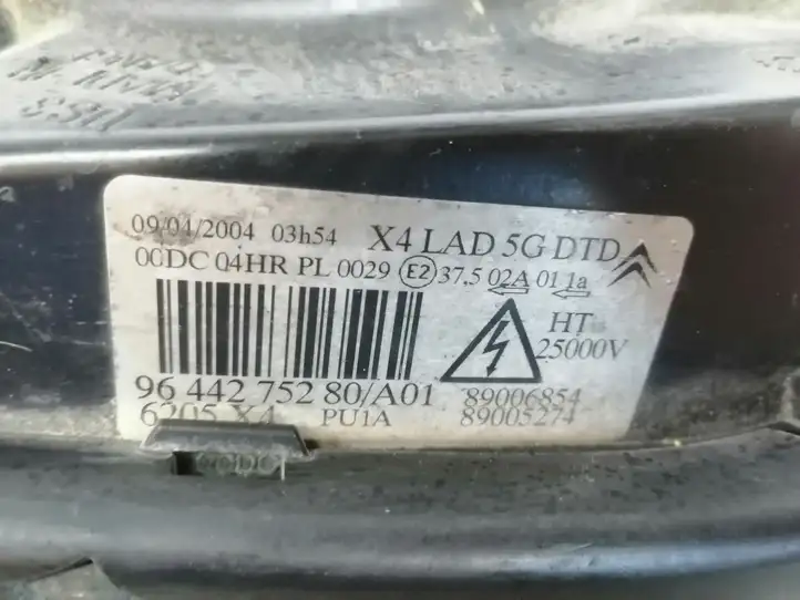 Citroen C5 (2004 - 2008) 9644275280A01 Передняя фара — фото 4
