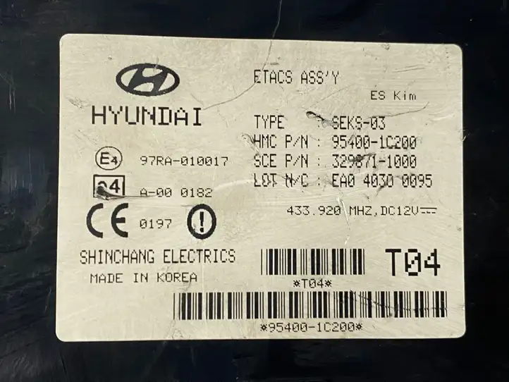 Hyundai Getz (2002 - 2005) 954001C200 Прочие блоки управления — фото 3