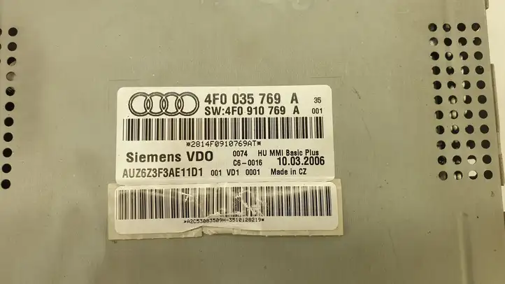 Audi A6 S6 C6 4F (2004 - 2008) 4F0035769A Магнитола / мультимедийная система — фото 5
