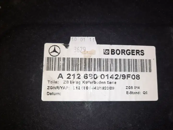 Mercedes-Benz E W212 (2009 - 2016) A21268001429F08 Коврик багажника — фото 2