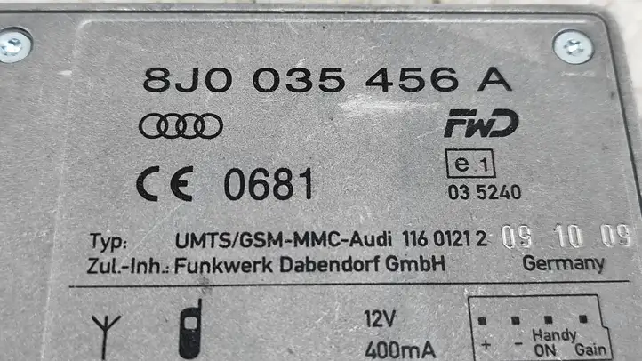 Audi A6 S6 C6 4F (2008 - 2011) 8J0035456A Блок управления антеннами — фото 2