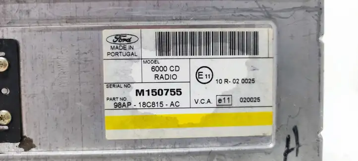 Ford Galaxy (2000 - 2006) 98AP18C815AC Магнитола / мультимедийная система — фото 7