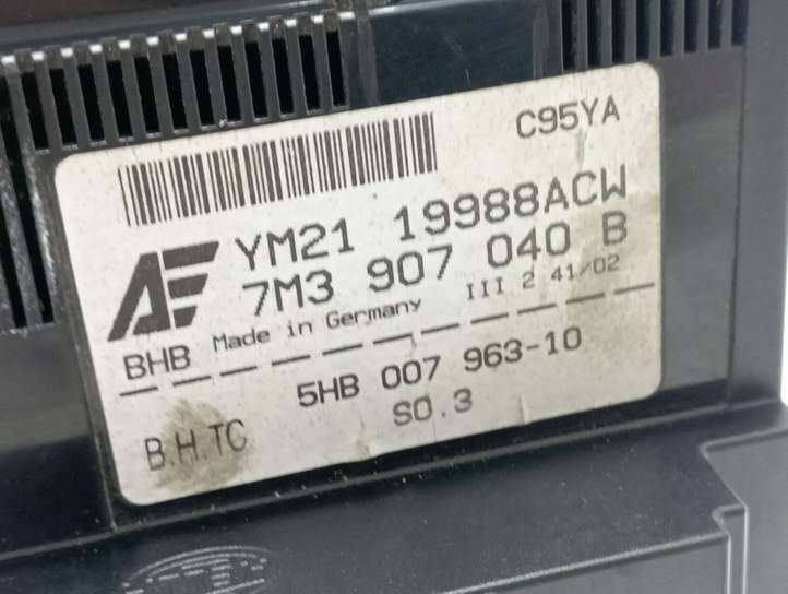 Ford Galaxy (2000 - 2006)  7M3907040B Блок управления кондиционера воздуха / климата/ печки (в салоне)