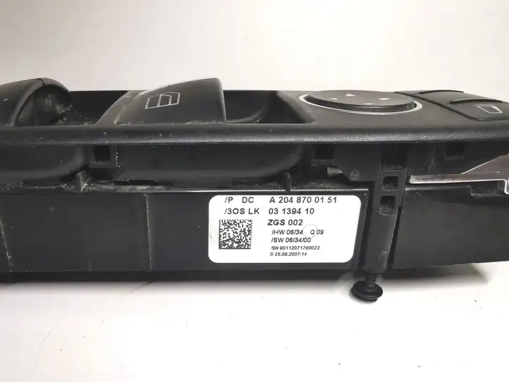 Mercedes-Benz C W204 (2007 - 2014) A2048700151 Блок кнопок стеклоподъемников — фото 4