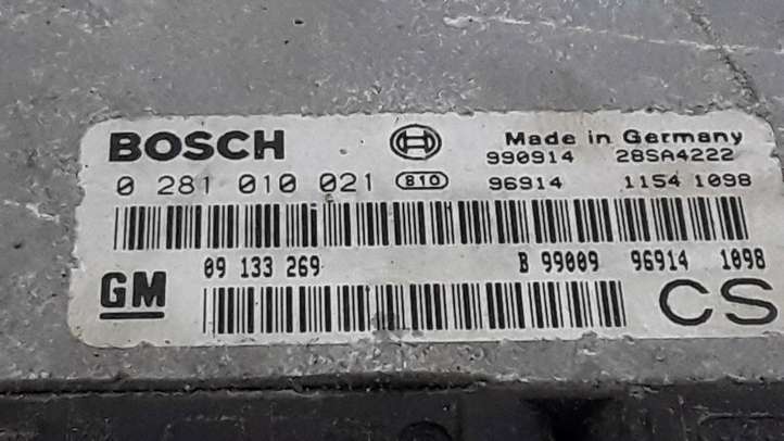 Opel Zafira (1999 - 2003)  09133269 Блок управления двигателя