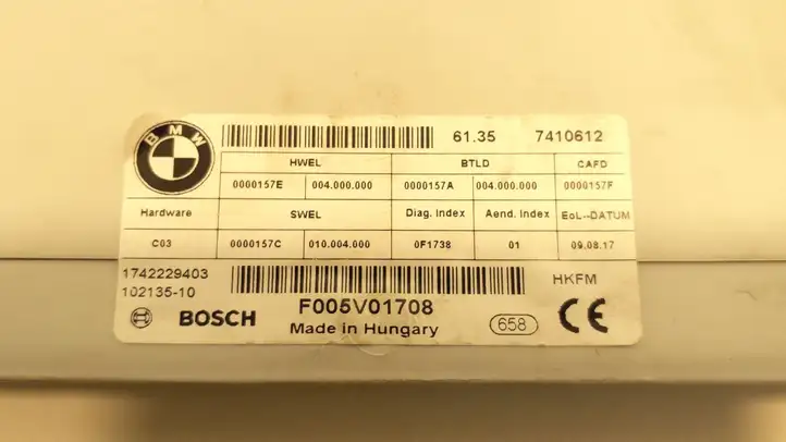 BMW 3 GT F34 (2013 - 2017) 7410612 Блок управления крышкой багажника — фото 2