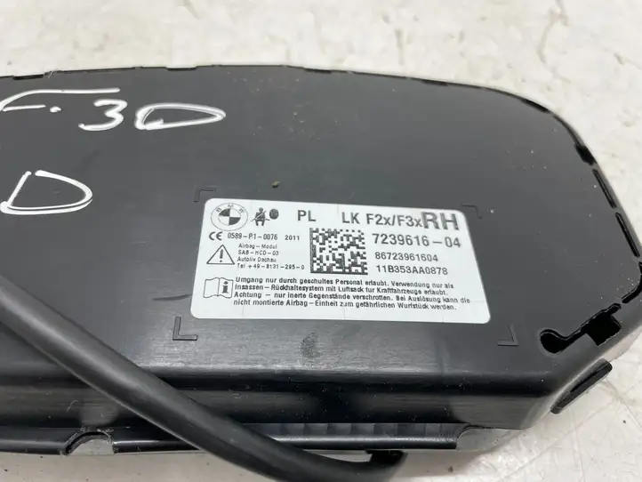 BMW 3 F30 F35 F31 (2012 - 2018) 7239616 Подушка безопасности сиденья — фото 2