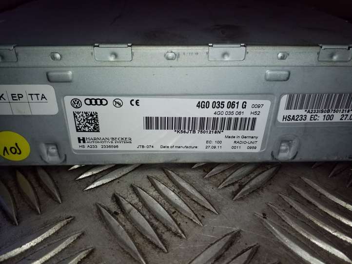 Audi S5 8T (2011 - 2016)  4G0035061G Радио/ проигрыватель CD/DVD / навигация