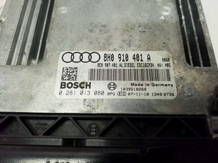 Audi A4 (2007 - 2011)  8H0910401A Блок управления двигателя