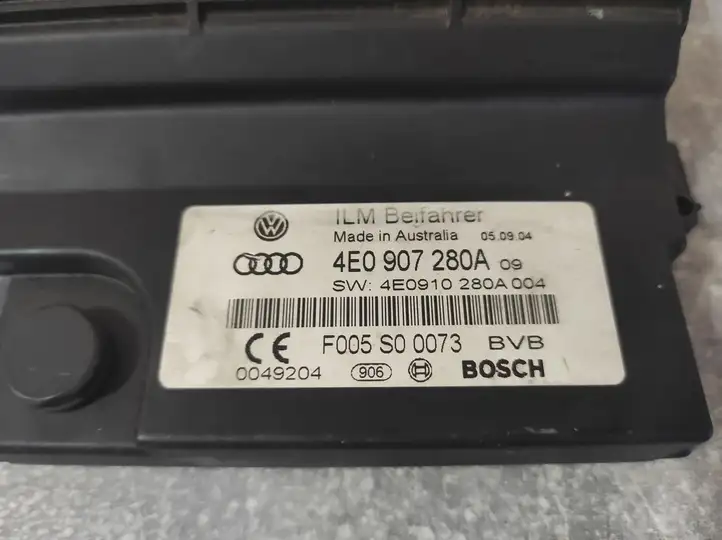 Audi A8 S8 D3 4E (2005 - 2007) 4E0907280A Прочие блоки управления — фото 2