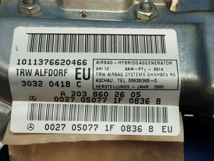 Mercedes-Benz C W203 (2000 - 2007)  A2038602605 Подушка безопастности передней двери