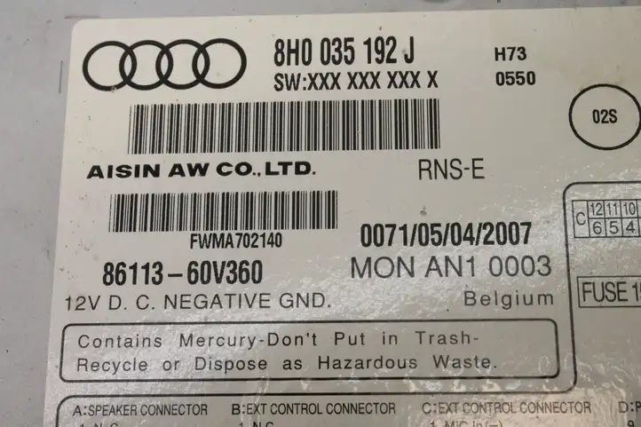 Audi A4 S4 B7 8E 8H (2004 - 2009) 8H0035192J Магнитола / мультимедийная система — фото 6