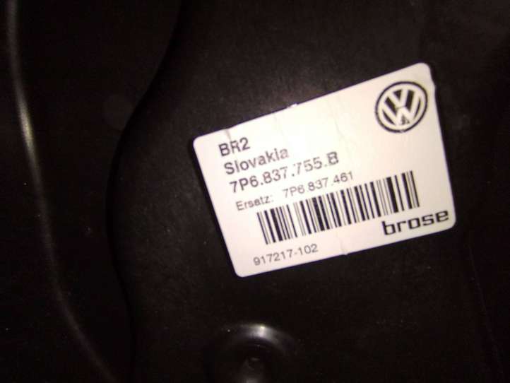 Volkswagen Touareg II (2010 - 2018)  7P6837755B Механизм для электрического подъема окон передней двери (без двигателя)
