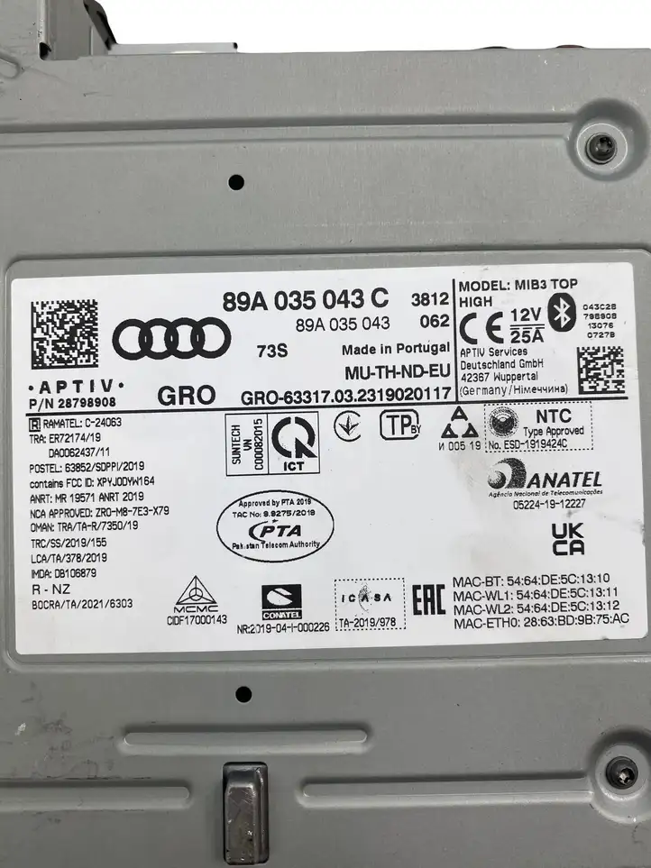 Audi Q4 Sportback e-tron (2021 - ) 89A035043C Магнитола / мультимедийная система — фото 6