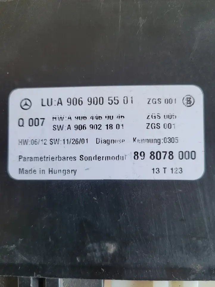 Mercedes-Benz Sprinter W906 (2006 - 2018) A9069005502 Модуль комфорта — фото 3
