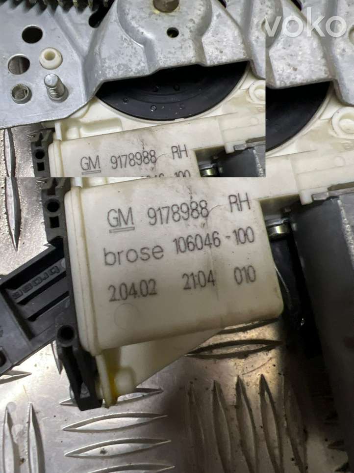 Opel Vectra (2005 - 2009)  9178988 Передний комплект электрического механизма для подъема окна